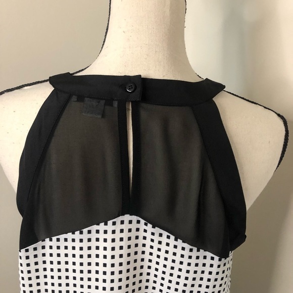 Bar III Square Print Sleeveless Blouse - Picture 7 of 10